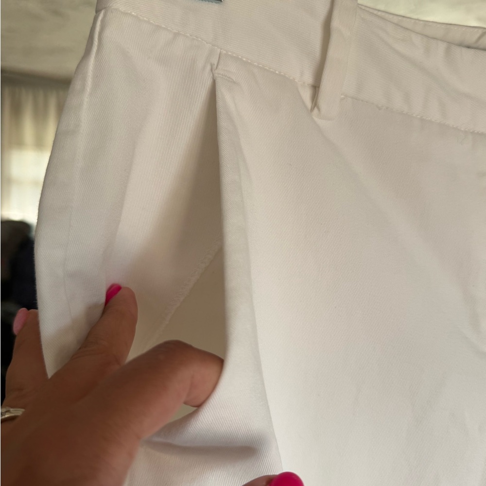 ✨ Theory Cream Chinos Straight Leg | Luxe Minimalist Neutral Pant |Workwear Chic - Picture 4 of 6